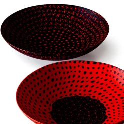 Centrotavola rotondo Murrine Opache di Carlo Scarpa in rosso