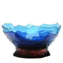 Centrotavola Vaso Big Collina Extracolor XXL in Resina Blu e Rosso Rubino
