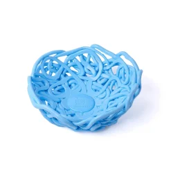 Cesto centrotavola Tutti Frutti II medio in resina azzurra di Gaetano Pesce