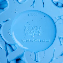 Cesto centrotavola Tutti Frutti II medio in resina azzurra di Gaetano Pesce