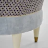 Chaise dormeuse Audrie in velluto azzurro