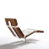Chaise longue Armadillo/7 in pelle bianca