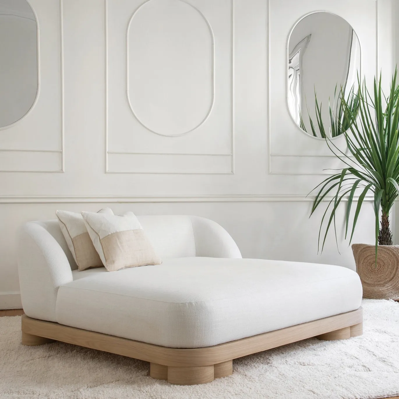 Chaise Longue Bianca Grande Belmont della Collezione Riviera