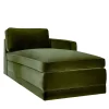 Chaise Longue Charles in Velluto Verde Acido