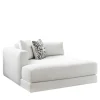 Chaise Longue Daniel in Tessuto Bianco