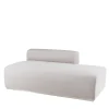 Chaise Longue Mahè Bianca con Bracciolo Sinistro di Angeletti & Ruzza