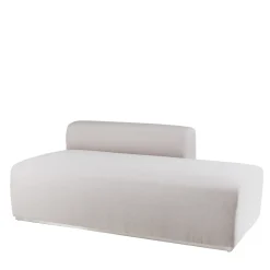 Chaise Longue Mahè Bianca con Bracciolo Sinistro di Angeletti & Ruzza