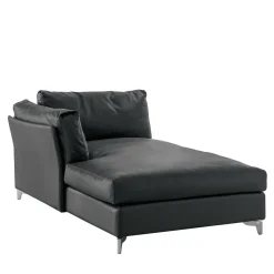 Chaise longue nera Bahia di Giuseppe Bavuso