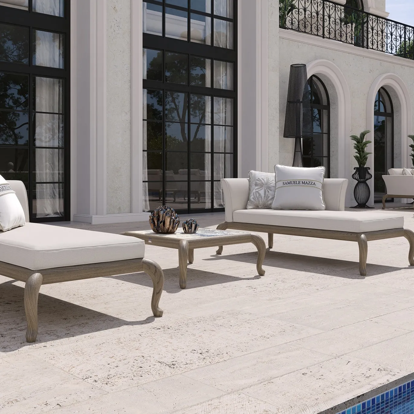 Chaise Longue Outdoor in Legno Canopo di Samuele Mazza