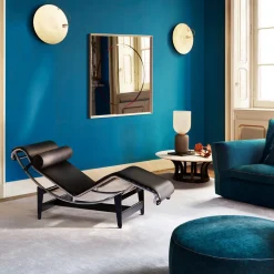 4 Chaise Longue À Reglage Continu By Le Corbusier; Pierre Jeanneret; Charlotte Perriand - Pelle nera