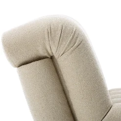 Chaise longue scanalata in tessuto beige Periscopio di Studiopepe