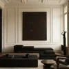 Chaise Lounge AR13 in legno e marmo Marquina nero