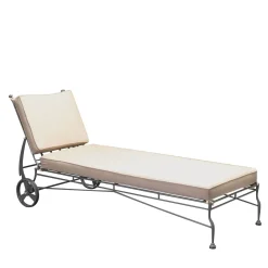 Chaise Lounge da esterno in acciaio grigio Intreccio