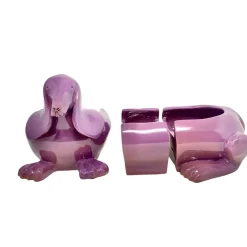Ciotola cane viola a 3 pezzi