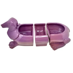 Ciotola cane viola a 3 pezzi