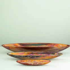 Ciotola Centro Tavola in Ceramica a Forma di Barca Media Riflesso