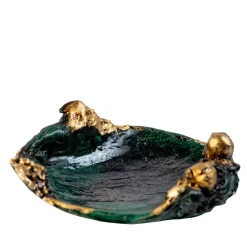 Ciotola centrotavola L'Abbraccio Verdigris & Gold