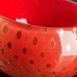 Ciotola decorativa Mocenigo oro e rosso