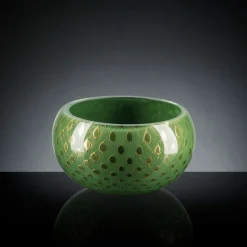 Ciotola decorativa Mocenigo oro e verde scuro