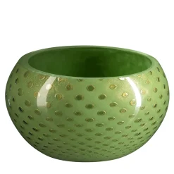 Ciotola decorativa Mocenigo oro e verde chiaro