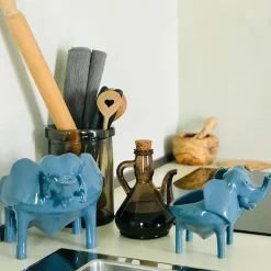 Ciotola Elephant Media in Ceramica Grigia