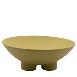 Ciotola scultorea porta frutta FRUUUIT in gres giallo