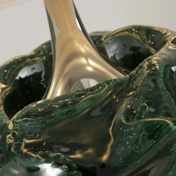 CL2120/AR Lampada da tavolo verde e argentata