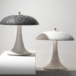 CL2109/B Lampada in encausto bianco e maiolica dorata
