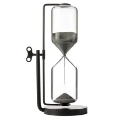 Clessidra Timeless in acciaio nero e vetro