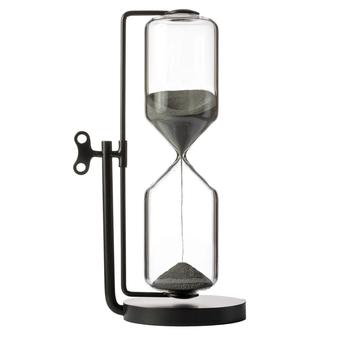 Clessidra Timeless in acciaio nero e vetro