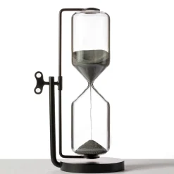Clessidra Timeless in acciaio nero e vetro