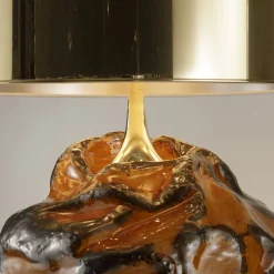 CL2120 Lampada da tavolo ambra e oro