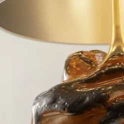CL2120 Lampada da tavolo ambra e oro