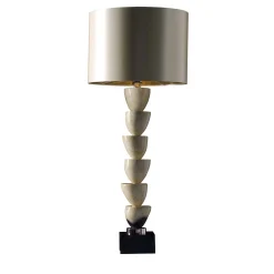 CL1922 Lampada da tavolo unica in avorio tornito a mano