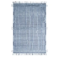 CLN 6199 Tappeto grigio e blu navy