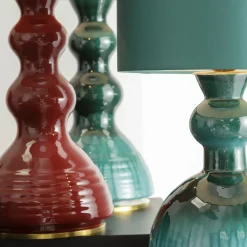 CL2122/RO Lampada da tavolo Allegra rossa e arancione