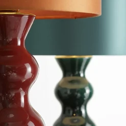 CL2122/RO Lampada da tavolo Allegra rossa e arancione