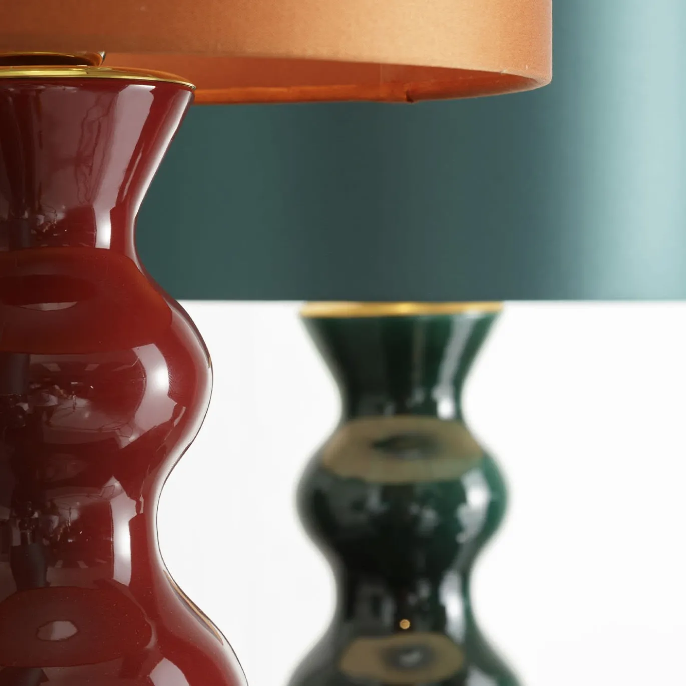 CL2122/RO Lampada da tavolo Allegra rossa e arancione