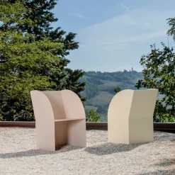 Coimbra 01 Poltrona da esterno in alluminio beige