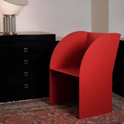 Coimbra 01 Poltrona da esterno in alluminio rosso