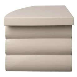 Collezione Isola - Tavolino Laterale in Ceramica Beige di Zaven