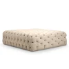 Collezione Malvina - Pouf quadrato grande bianco Capitonnè