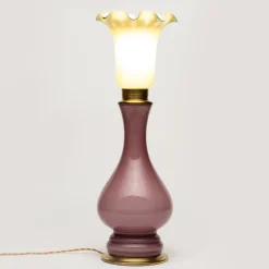 Collezione Rebirth Lampada da Tavolo in Vetro Giglio Viola