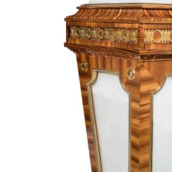 COLONNA ILLUMINATA IN LEGNO DI ZEBRANO