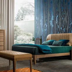 Comò a cinque cassetti in legno di noce Collezione Modo10