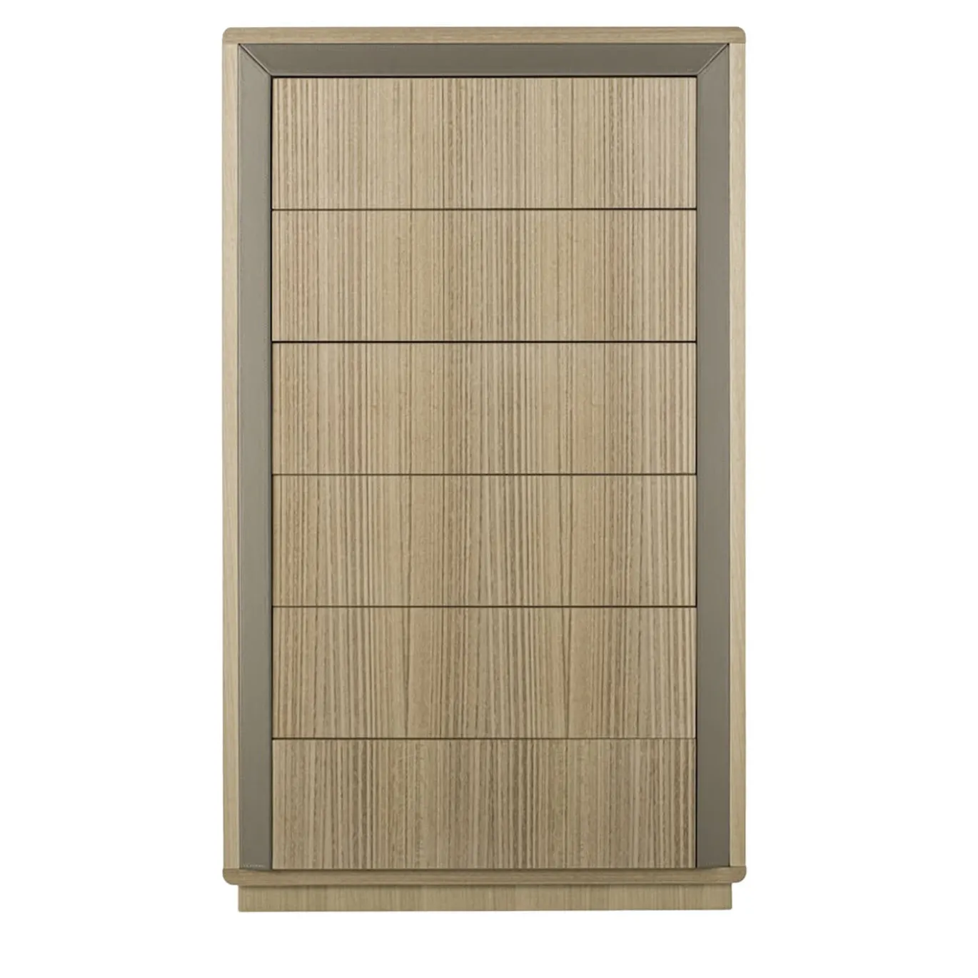Comò Galileo Lux in pelle e legno eucalipto