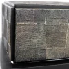 Comò in Legno Nero e Oro