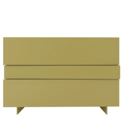 Comò minimalista V in legno laccato giallo