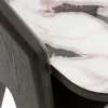 Comodino bavero effetto marmo bianco trinity