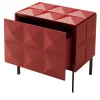 Comodino Belmondo rosso di Bruno Rainaldi